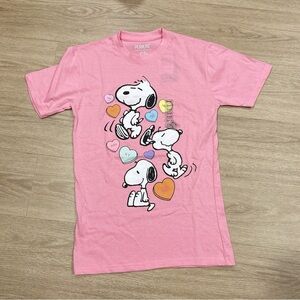 Peanuts Pink Snoopy Short Sleeve Top